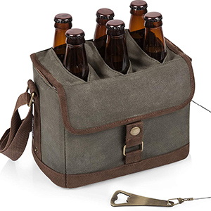 image of a six pack beer bottle caddy