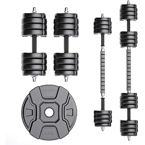 image of a home gym weights workout set