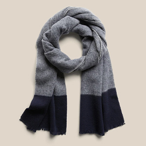 image of a grey and black wool scarf
