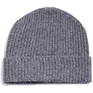 image of a grey cashmere beanie hat