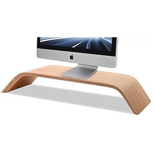 image of a wooden monitor stand