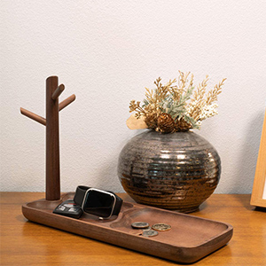 image of solid wood jewelry and valet tray