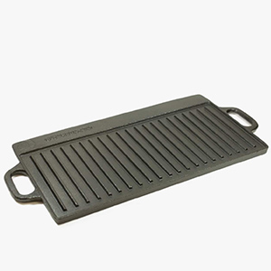 image of a cast iron grill and griddle