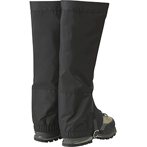 image of black high gaiters for boots and shoes
