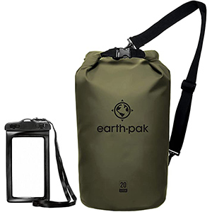 image of a waterproof dry bag and mobile case