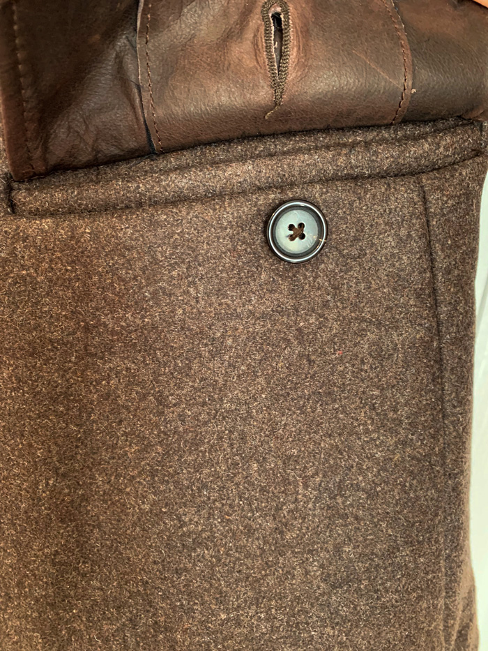 billy reid bond pea coat flat pockets leather lining