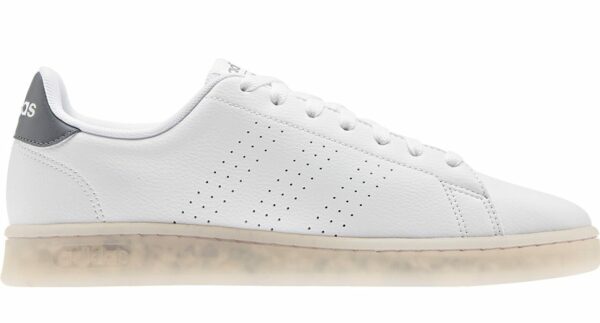 image of a white leather low top sneaker