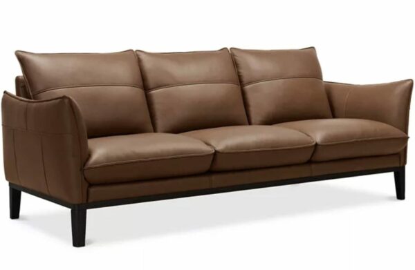 gambar sofa kulit coklat