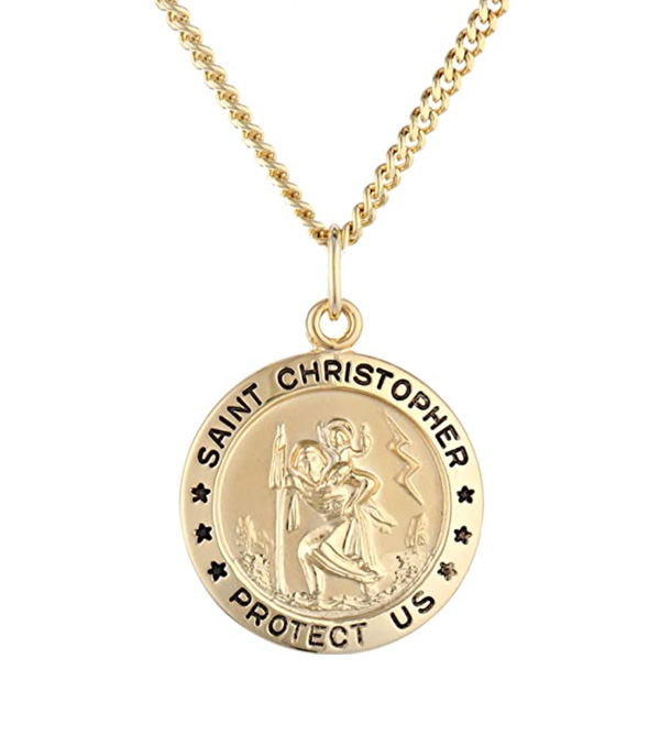 saint Christopher by amazon collection necklace