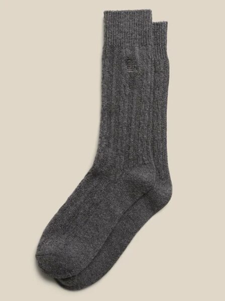 image of charcoal grey boot socks