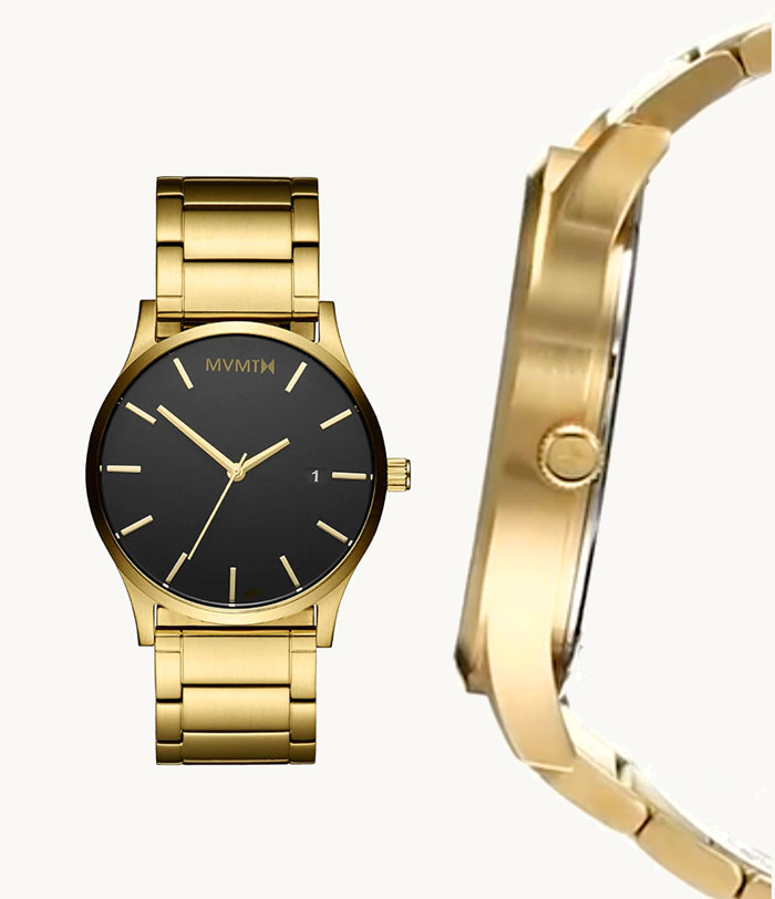 MVMT gold thin watch