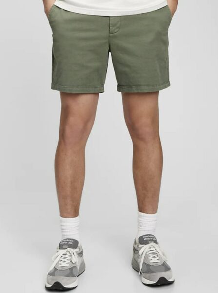 image of green vintage style shorts