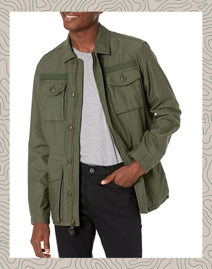 Olive green field jacket from goodthreads