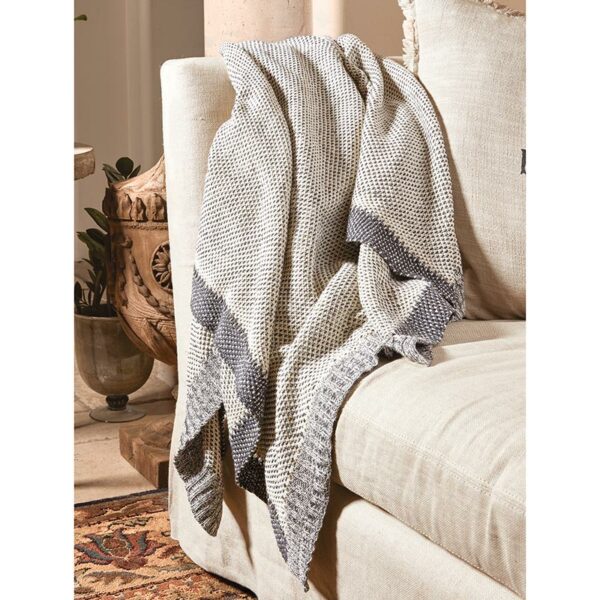 image of a grey throw blanket