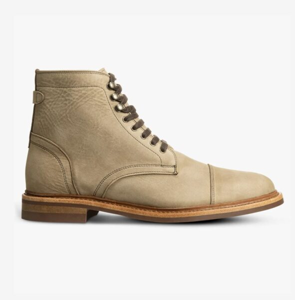 image of a light brown suede boot