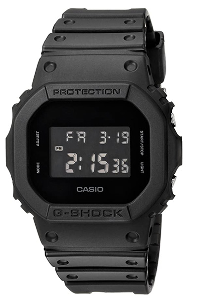 image of a black casio watch