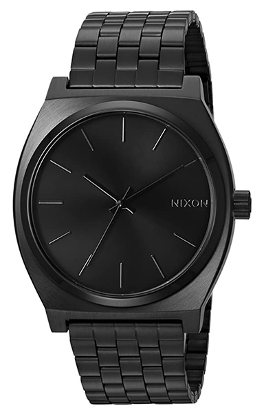 image of a black analog fashion watch
