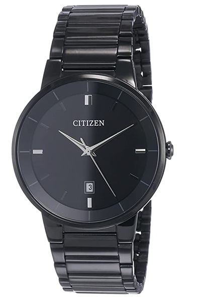 image of a black dial mens watch