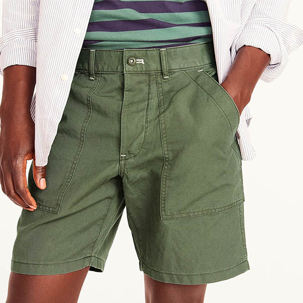 image of green camp shorts