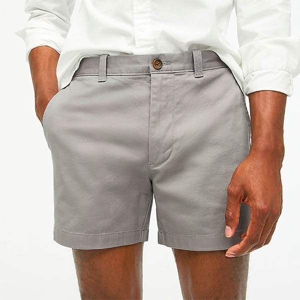 image of slate grey flex khaki short