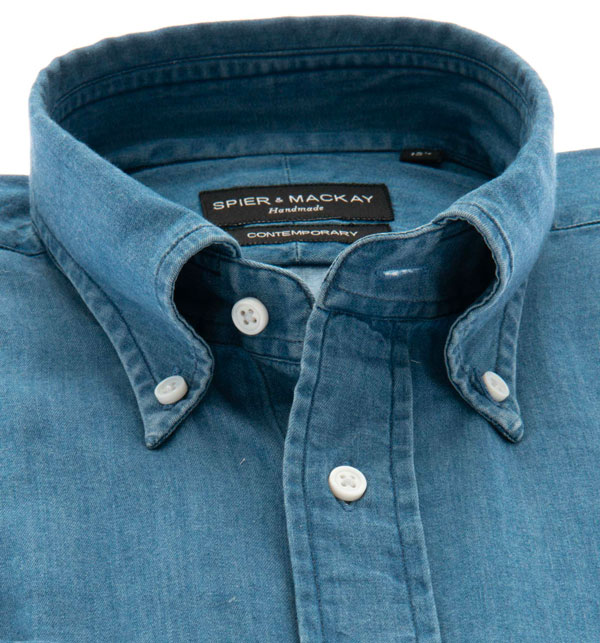 spier & mackay denim dress shirt