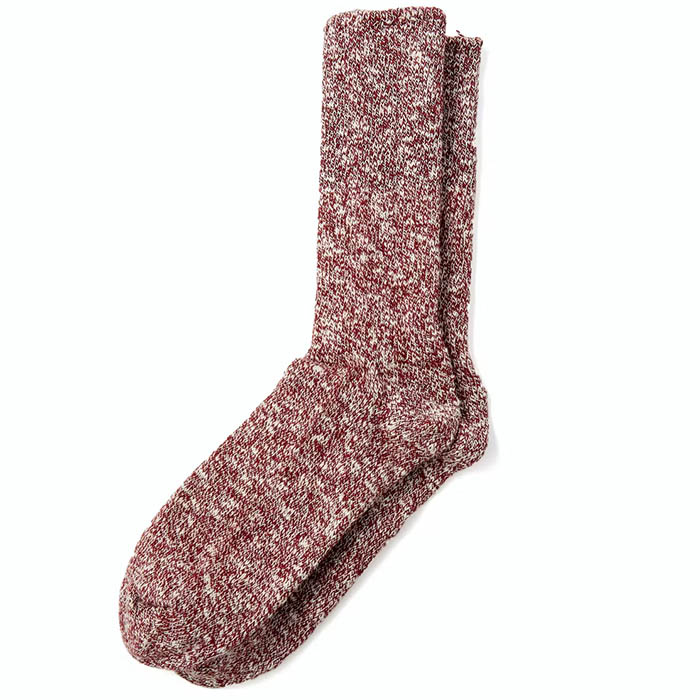 image of red marled high socks