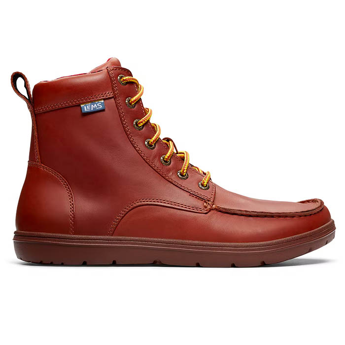 image of russet colored high top leather boot