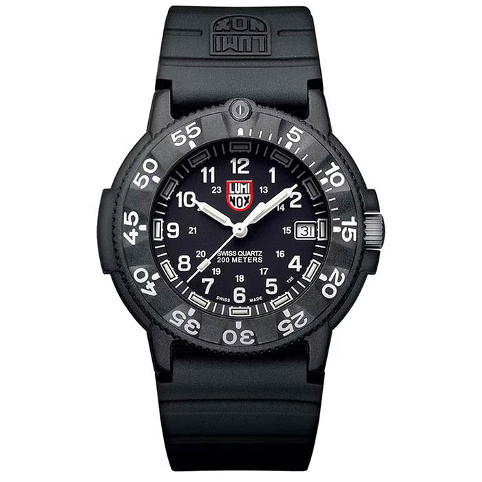 image of a black dive watch