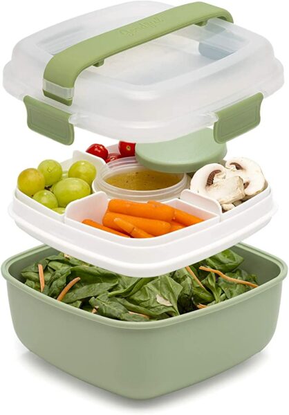 image of a plastic stackable lunch container