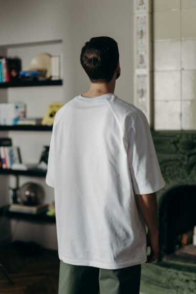 image of a man wearing a white shirt