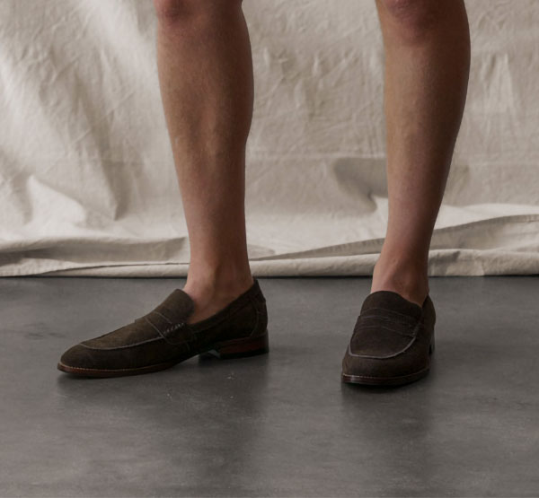 men's brown suede loafers