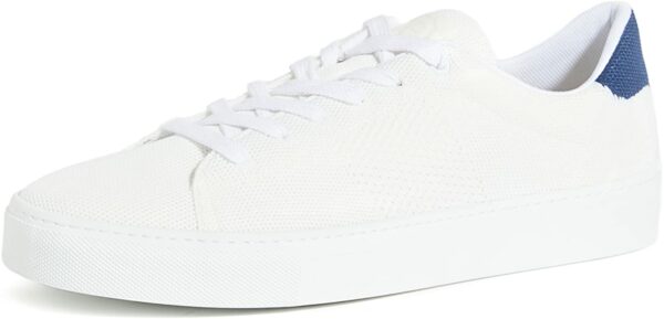 image of a white knit sneaker shoe