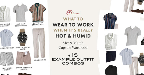 a mix and match wardrobe for hot weather