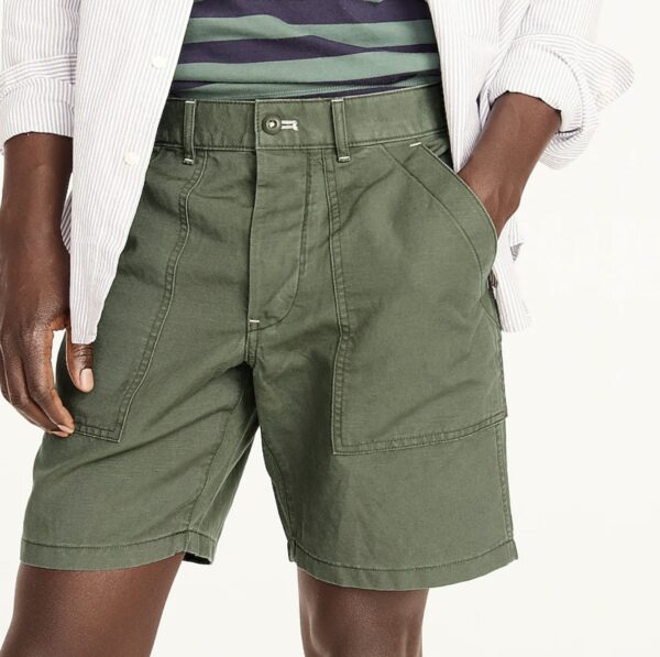 image of green camp shorts