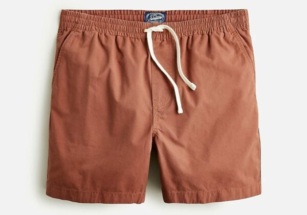 image of orange drawstring shorts