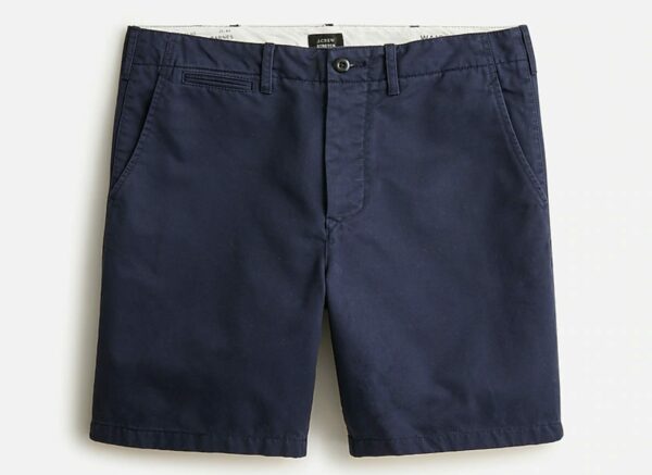 image of navy blue chino shorts