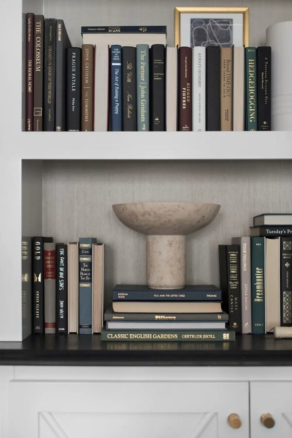 image of a bookshelf and decor