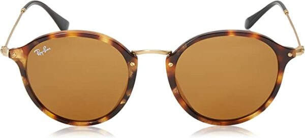 image of ray ban brown sunglasses with round frame