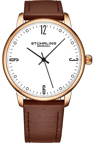 image of a watch with rose gold and brown details