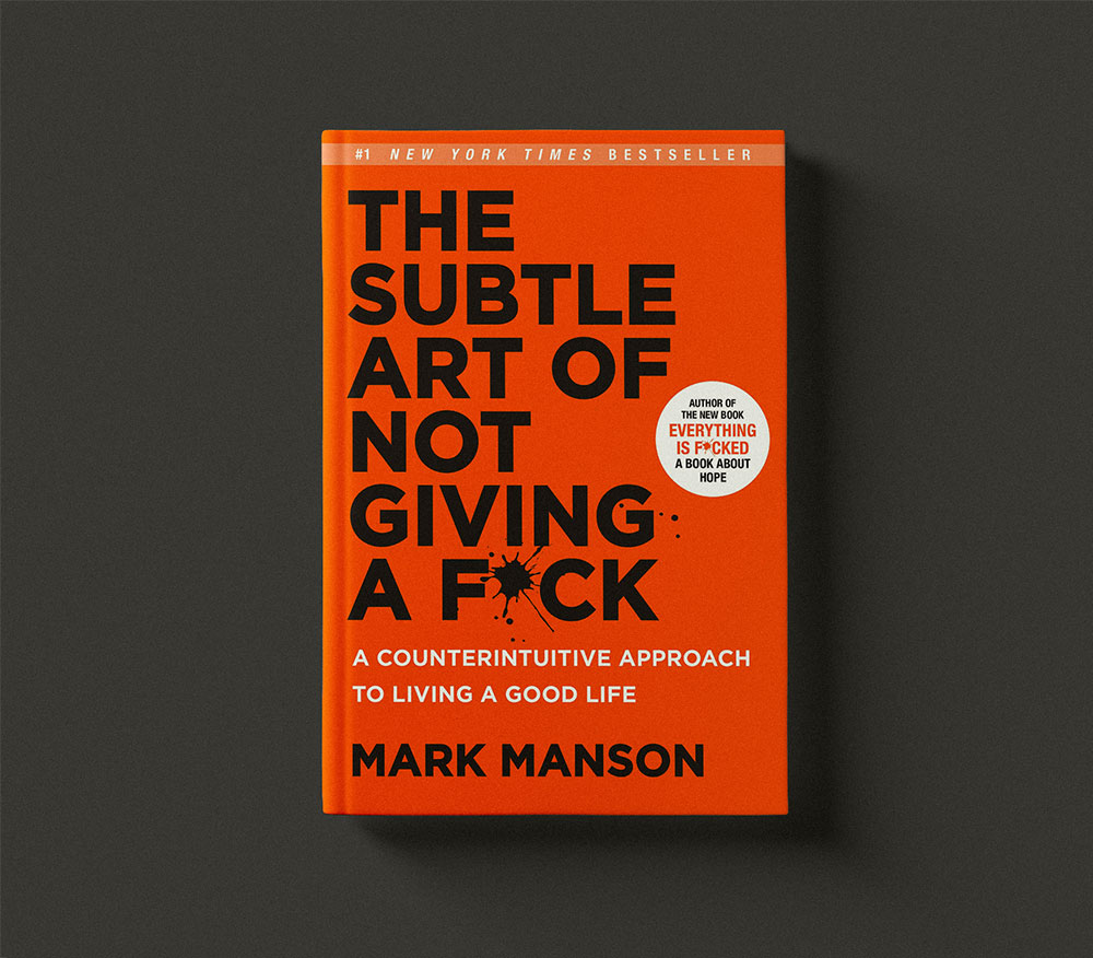 book cover for the subtle art of not giving a f*ck