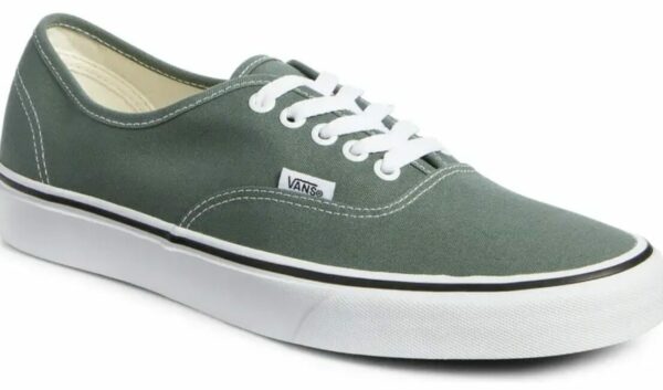 image of a low top green sneaker