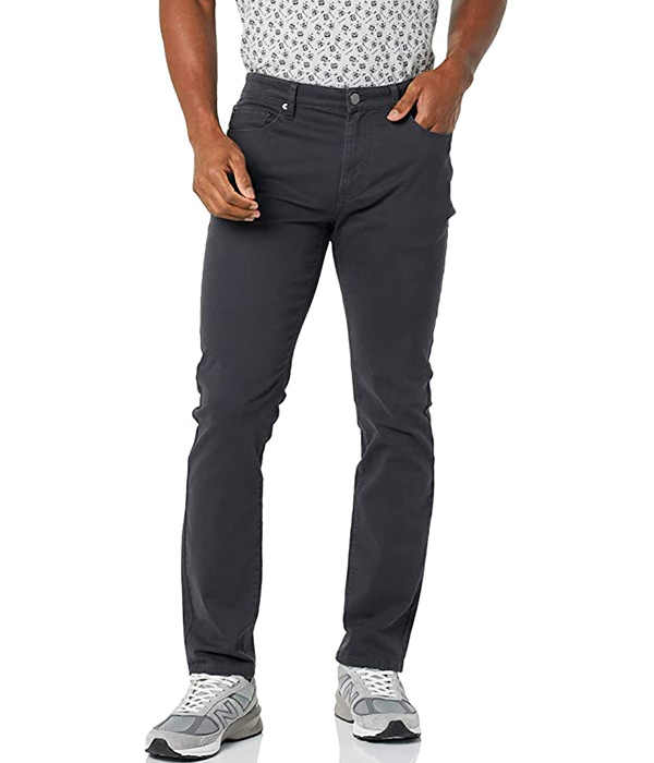 image of charcoal grey twill pants