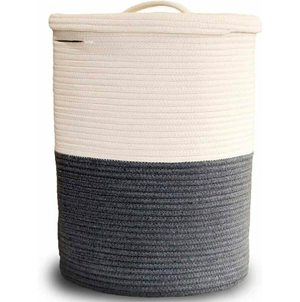 image of a woven laundry storage basket