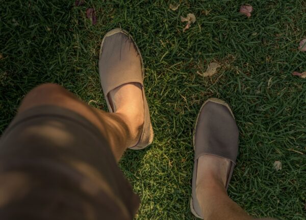 image of gray espadrilles shoes