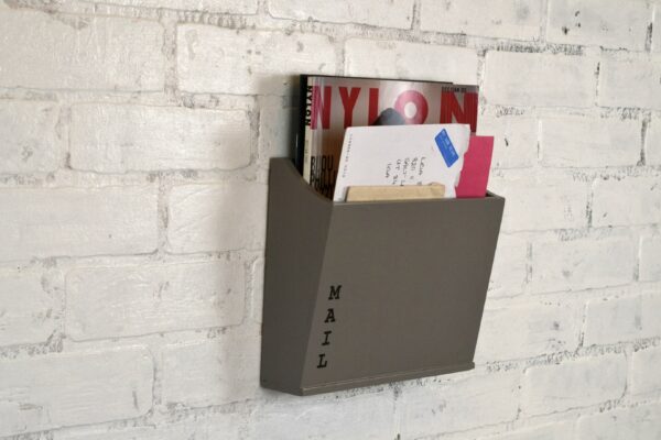 image of a wall mounted mail holder organizer