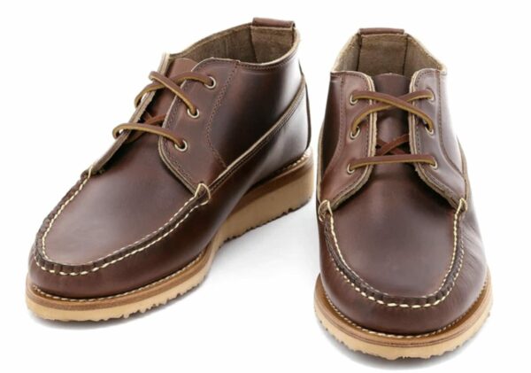 image of brown chukka style boots