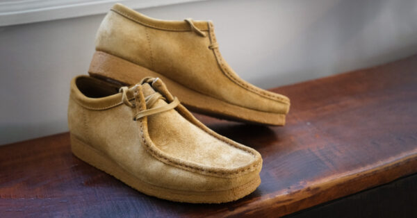 suede lace up wallabee style shoes