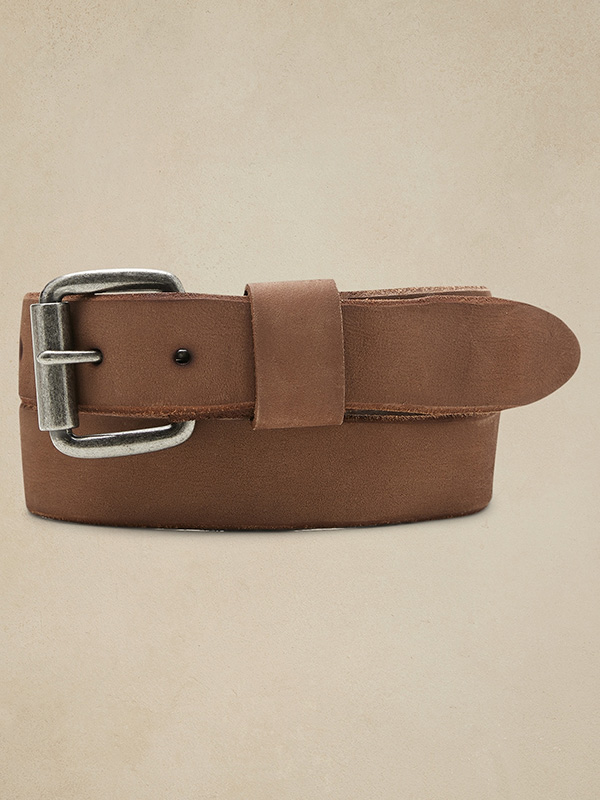 image of a brown suede belt