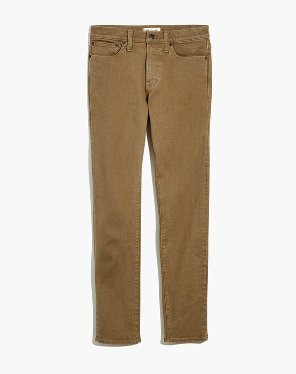 image of brown slim jeans