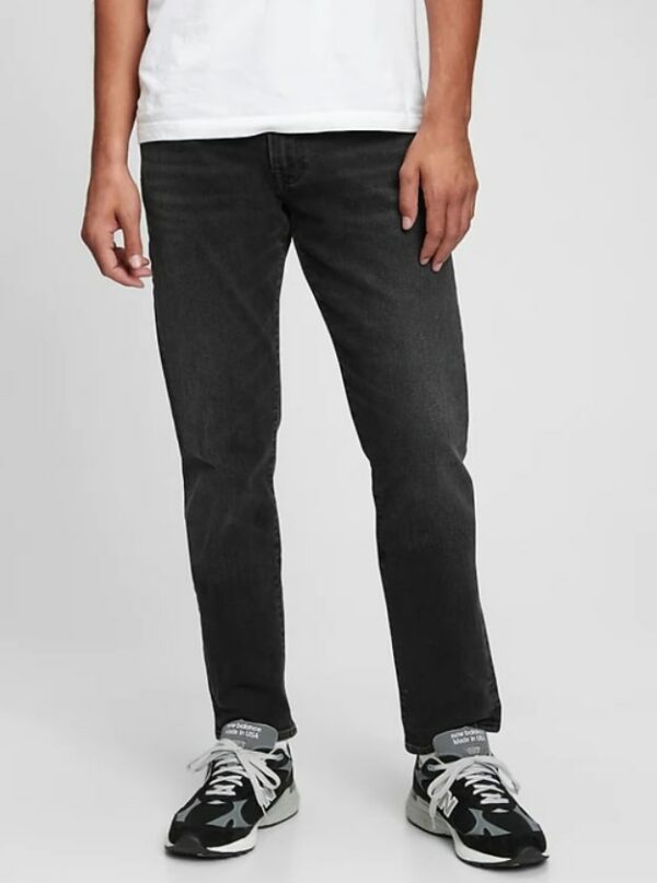 image of black slim fit jeans